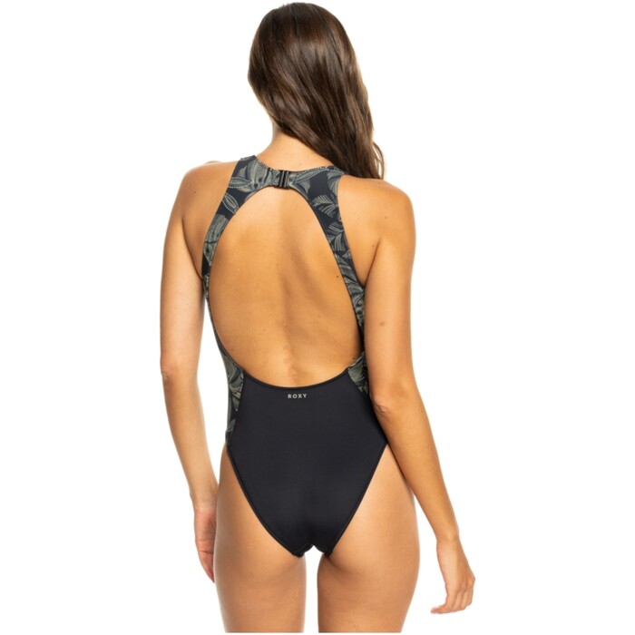 2024 Roxy Frauen Pro Wave One Piece Swimsuit ERJX103655 - Anthracite The Palms Wetsuit